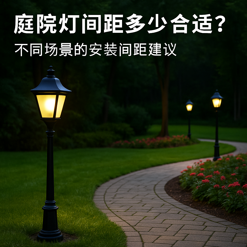 庭院燈間距多少合適？不同場景的安裝間距建議